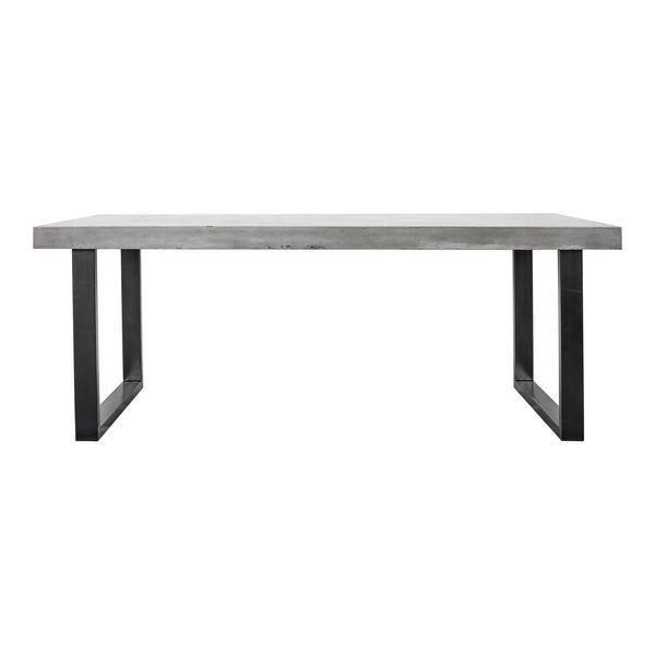 Jedrik Large Outdoor Dining Table with Black Steel Legs