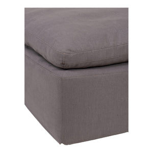 Moe's Clay Ottoman in LiveSmart Fabric Grey