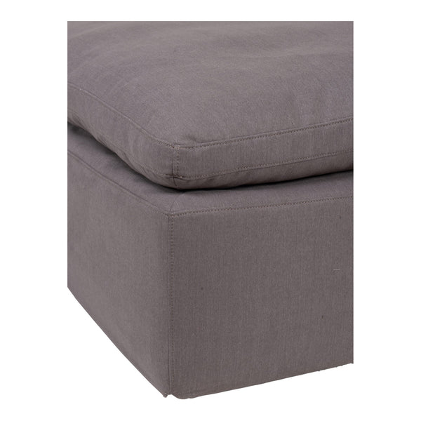 Moe's Clay Ottoman in LiveSmart Fabric Grey