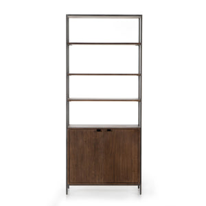 Trey Modular Wide Bookcase In Auburn Poplar