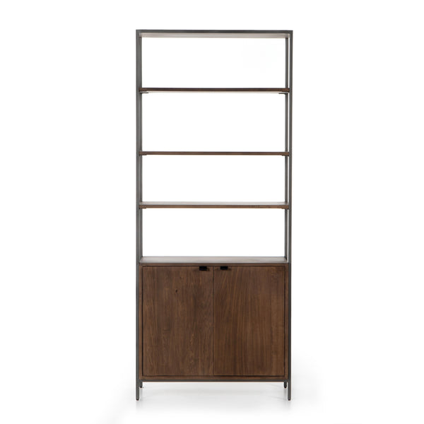 Trey Modular Wide Bookcase In Auburn Poplar