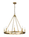 Barclay 8 Light Chandelier in Olde Brass Finish