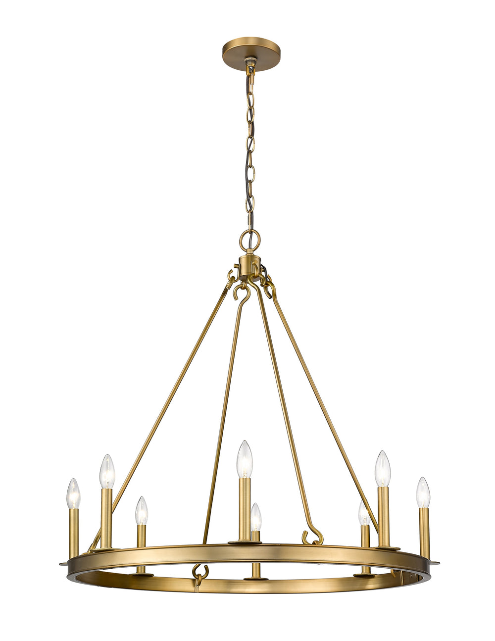 Barclay 8 Light Chandelier in Olde Brass Finish