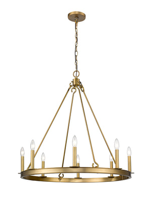 Barclay 8 Light Chandelier in Olde Brass Finish