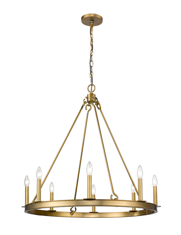 Barclay 8 Light Chandelier in Olde Brass Finish