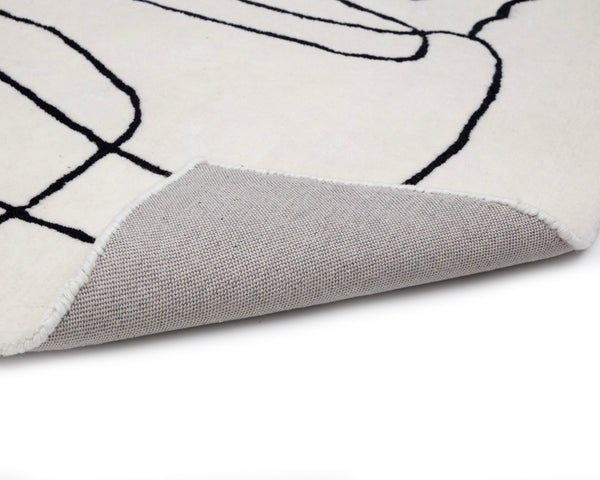 TILDA HAND-TUFTED RUG - IVORY / CHARCOAL - 9' X 12'