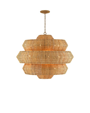 Antibes Grande Chandelier In Khaki & Natural