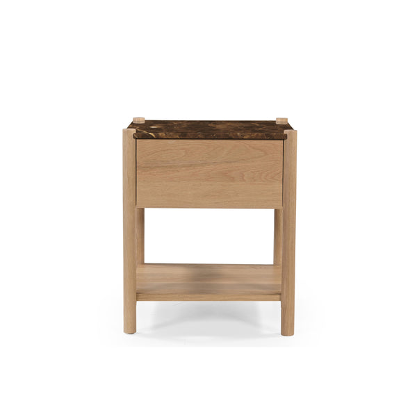 Elio Nightstand with Dark Emperador Marble Top