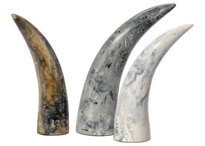 Variegated Horn Decorative Objects, Set of 3