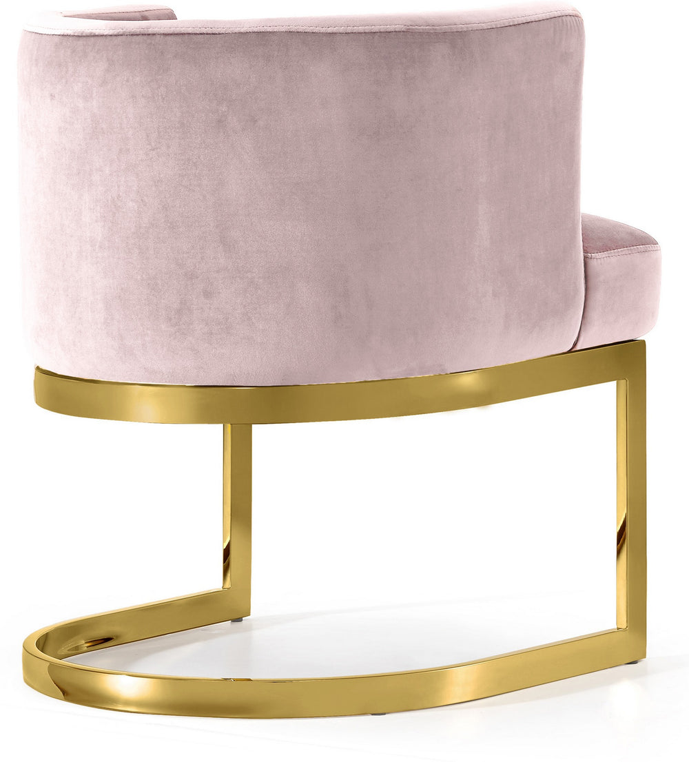 Donna Dining Chair In Pink Velvet