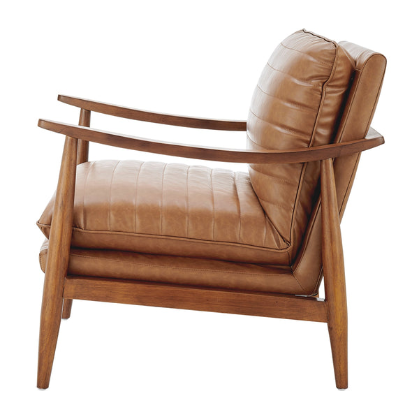 Edmond PU Accent Arm Chair, Vintage Cider
