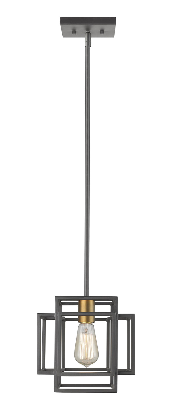 Titania 1 Light Mini Pendant in Bronze + Olde Brass Finish