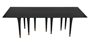 Romeo Dining Table, Hand Rubbed Black