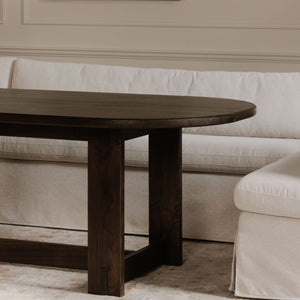 Moe's Fable Slipcover Dining Bench Beige