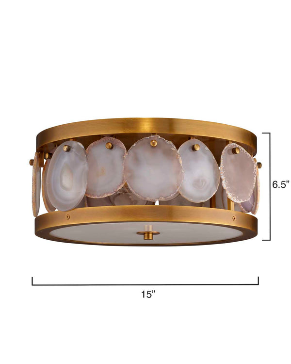 Upsala Agatge Flush Mount Ceiling Light, Small