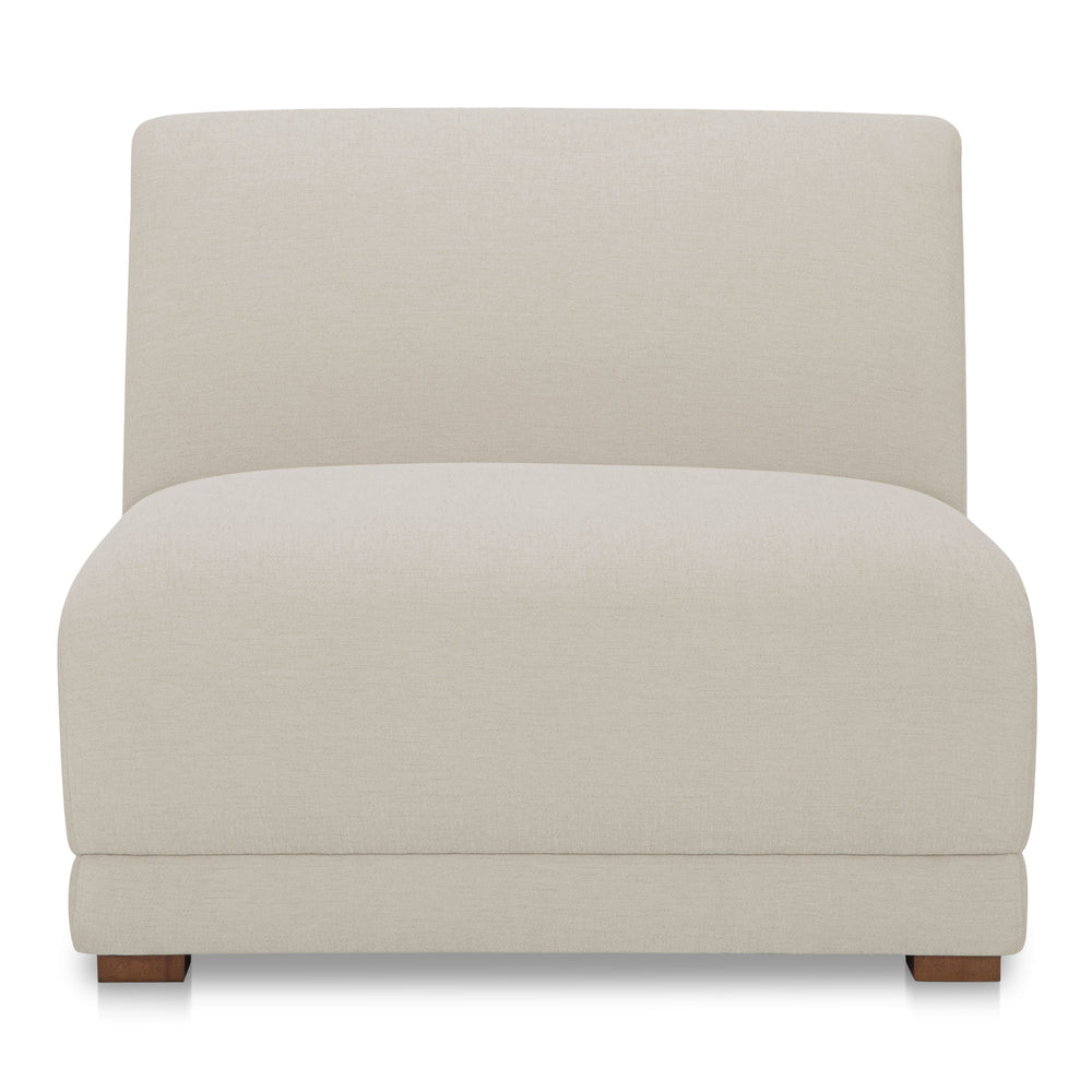 Moe's Fraser Slipper Chair Off White Upholstery