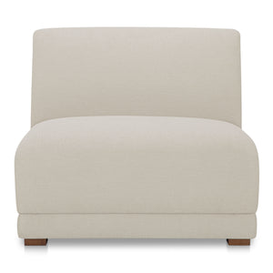 Moe's Fraser Slipper Chair Off White Upholstery