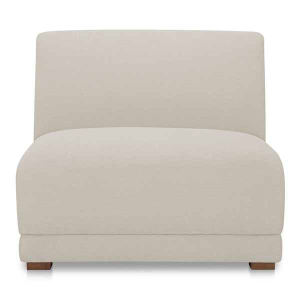 Moe's Fraser Slipper Chair Off White Upholstery