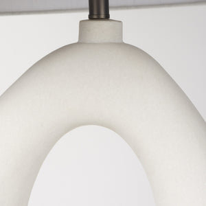 Tao 20.0L x 20.0W x 33.0H Cream Base W/White Shade Table Lamp