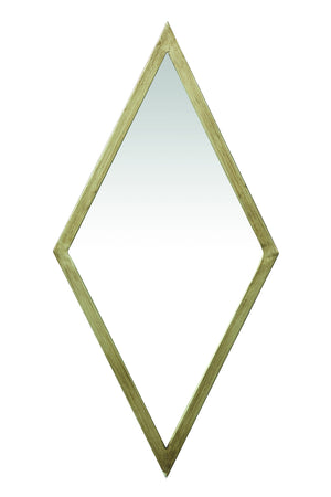 Metal Frame Rhombus Mirror