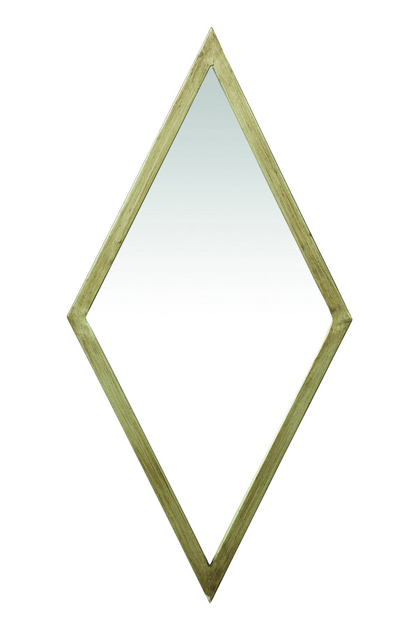 Metal Frame Rhombus Mirror