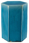 Porto Ceramic Indoor/Outdoor Side Table-Small, Azure