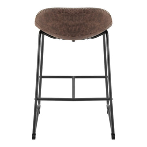 Leighton KD PU Counter Stool, Vintage Coffee Brown