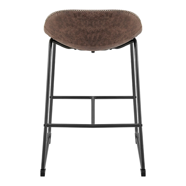 Leighton KD PU Counter Stool, Vintage Coffee Brown