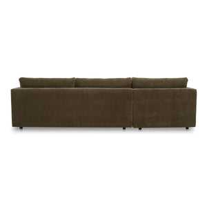 Moe's Bryn Sectional Left Green with Eco Materials