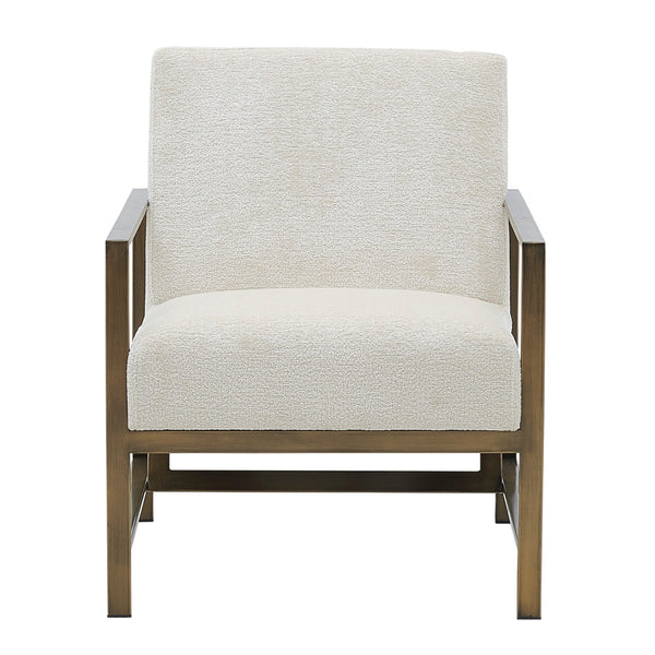 Francis Fabric Accent Arm Chair In Opus Cream