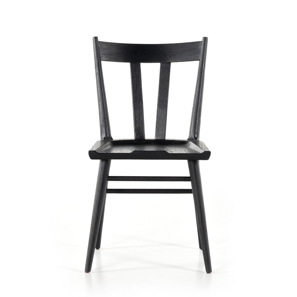Gregory Dining Chair In Black Oak