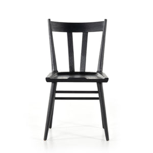 Gregory Dining Chair In Black Oak