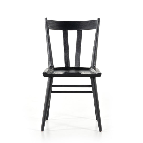 Gregory Dining Chair In Black Oak