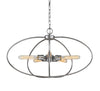 Persis 5 Light Pendant in Old Silver Finish