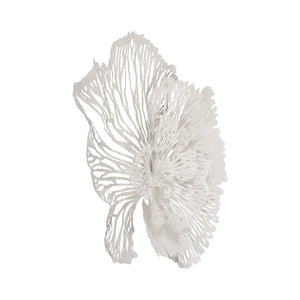 Flower Wall Art White, Medium