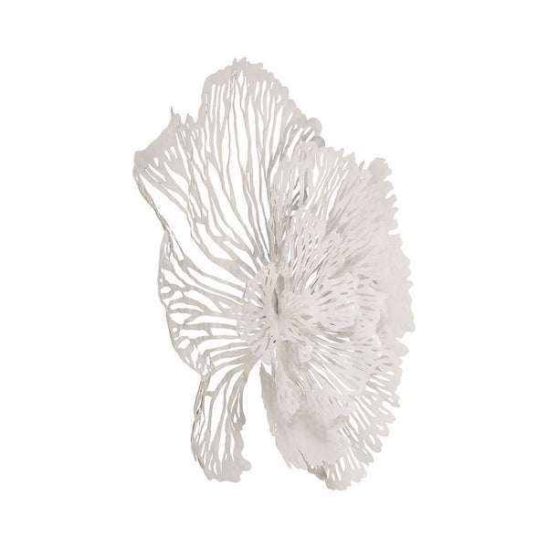 Flower Wall Art White, Medium