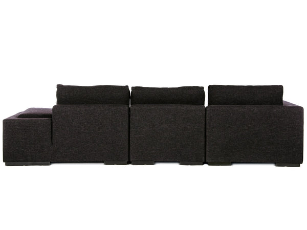 MOD Fabric Sectional in black tweed