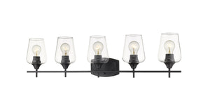 Joliet 5 Light Vanity in Matte Black Finish
