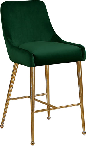 Irvin Stool In Green Velvet