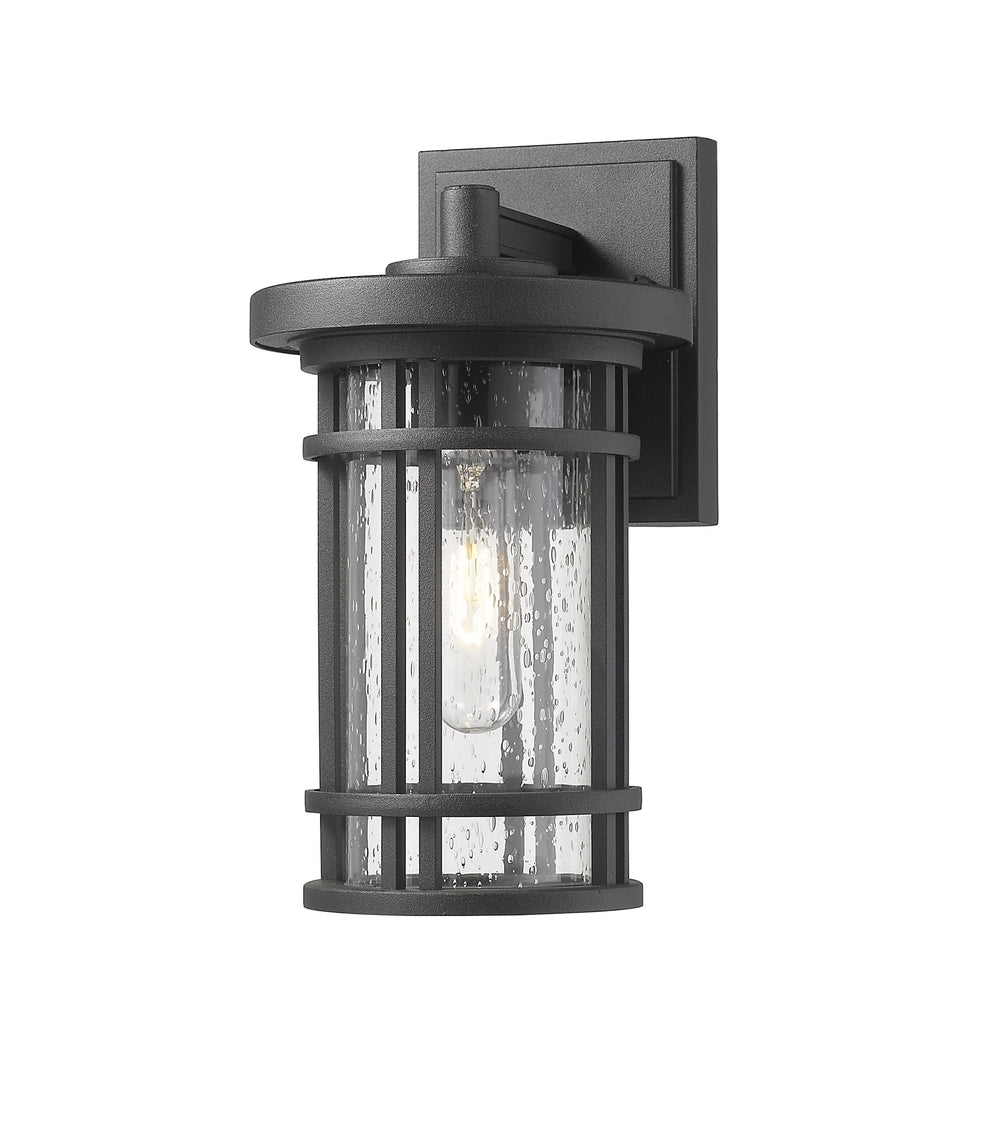Jordan 1 Light Outdoor Wall Sconce in Black Finish