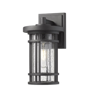 Jordan 1 Light Outdoor Wall Sconce in Black Finish