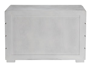 Hofman Mahogany and Veneer Dresser with Brass Pulls in White Wash Finish