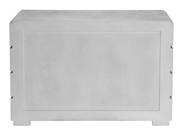 Hofman Mahogany and Veneer Dresser with Brass Pulls in White Wash Finish