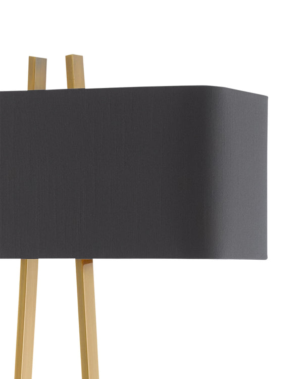 Adorn Large Table Lamp In Antique Brass & Black