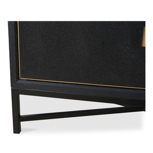 Mako Sideboard in Black Oak with Gold Accents