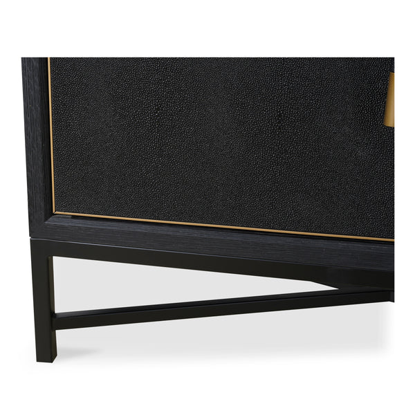 Mako Sideboard in Black Oak with Gold Accents