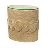 Barbados Oval Corn-Straw Side Table