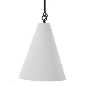 Grazia Small Pendant In Matte White Plaster