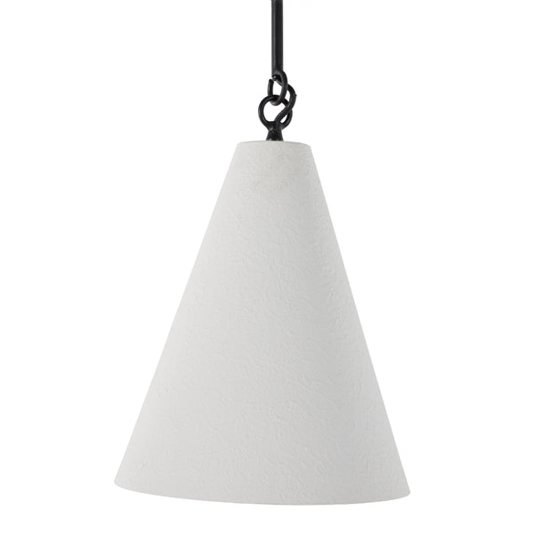 Grazia Small Pendant In Matte White Plaster
