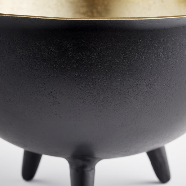 Inca Bowl in Matt Black and Gold
